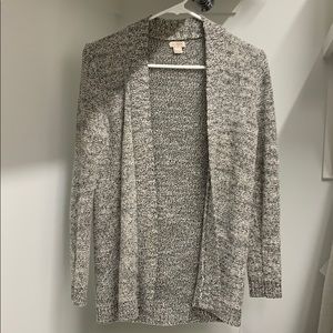 J. Crew Black and White Open Sweater